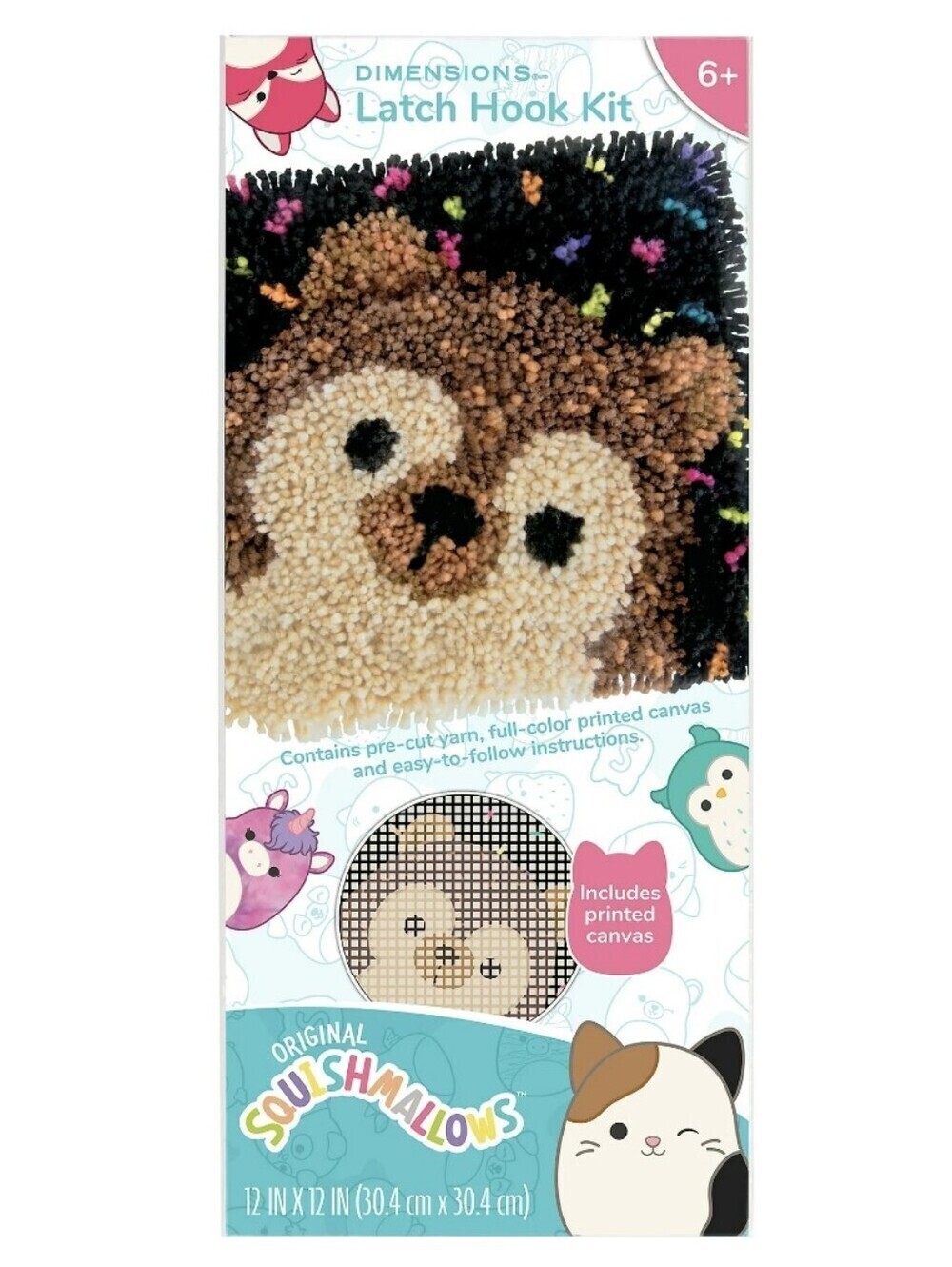 Dimensions Latch Hook Kit Squishmallows 12x12” Kit Handmade Craft NEW - Picture 4 of 5